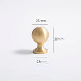 Vertical Solid Brass Gold Drawer Knobs T-Bar Handle