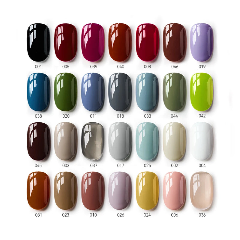 Gel Nail Polish Base & Top Coat – 48 Colors for Stunning Nails