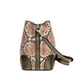 Snake Pattern Large Capacity Bucket Tote Bag