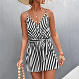 Casual Stripe Sleeveless Summer Jumpsuit