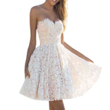 White Floral Dress Waist Slimming