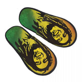 Jamaica Reggae Rock Bob Marley Soft Comfort Memory Foam Slippers