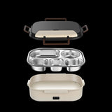 Electric Heated Lunch Boxes Stainless Steel Food Insulation Bento Lunch Box Home Car Keep Warm Lunch Box 1.2L, 12V/220V