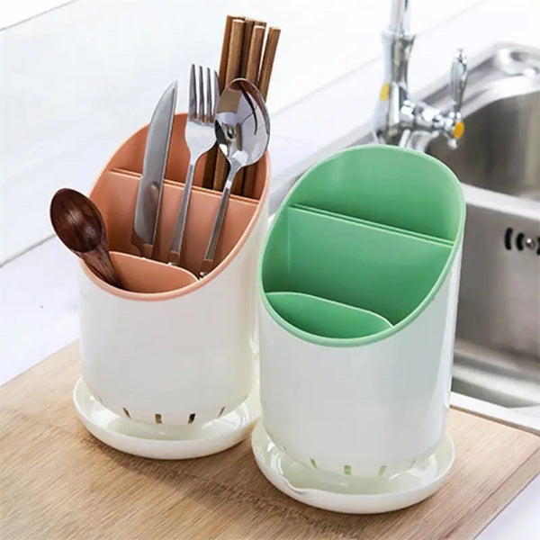 Cutlery Storage Holder – Non-Slip Drainer Container and Drying Rack