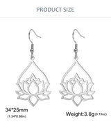 Lotus Flower Drop Earrings