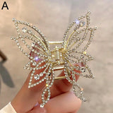 Sweet Pearl Rhinestones Butterfly Hair Clip