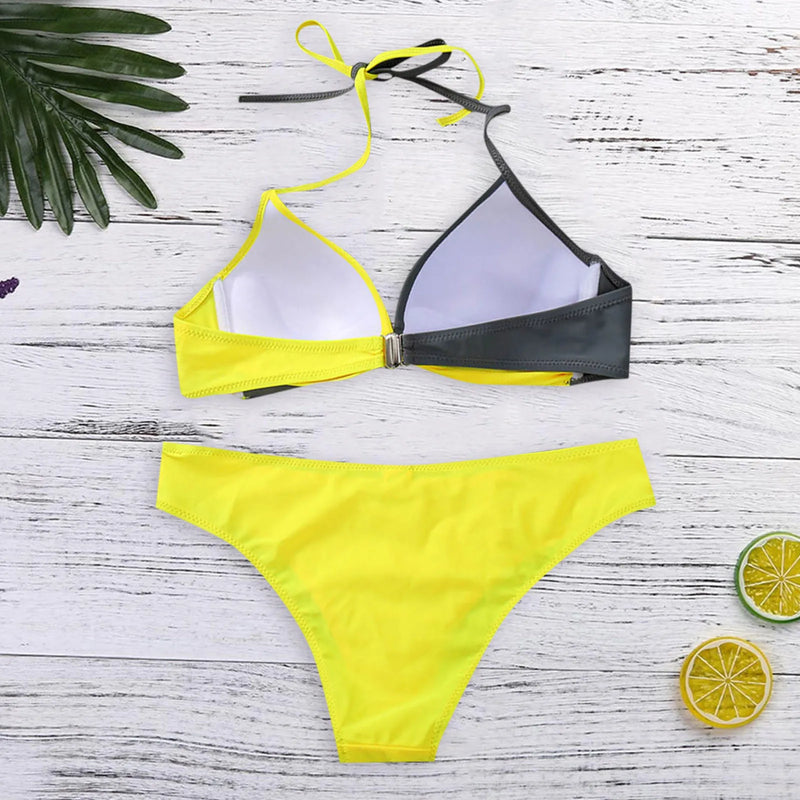 Split Color Bikini - Swimwear Women