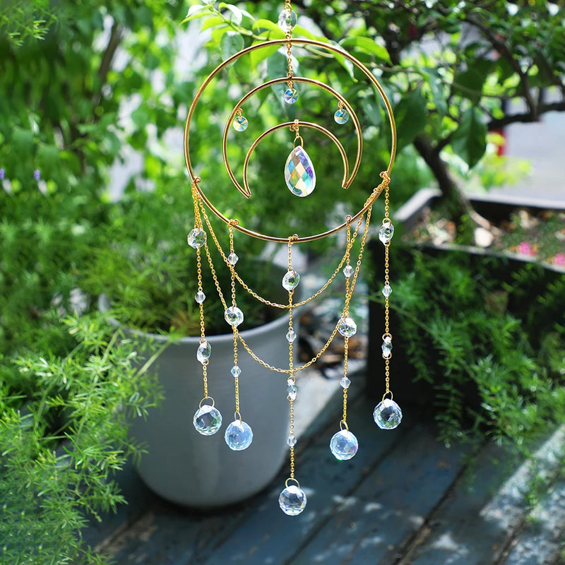 Crystal Suncatcher Chandelier – Rainbow Window Prism Dream Catcher