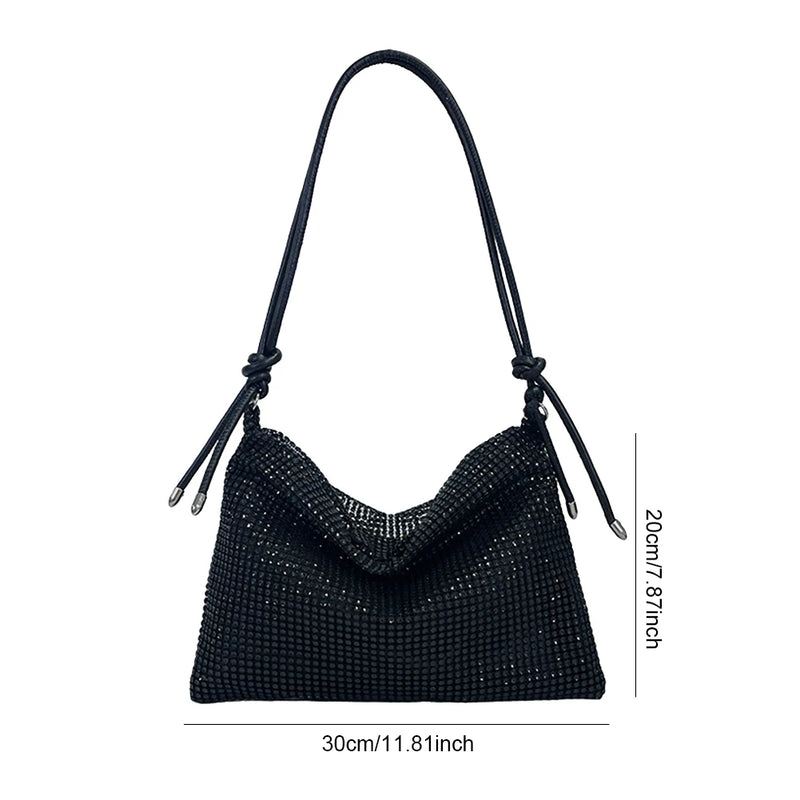 Diamond Shoulder Bag - Elegant Glitter Sling Bag