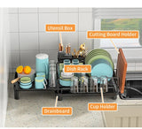 Dish Drying Rack with Drainboard – Expandable Kitchen Rack