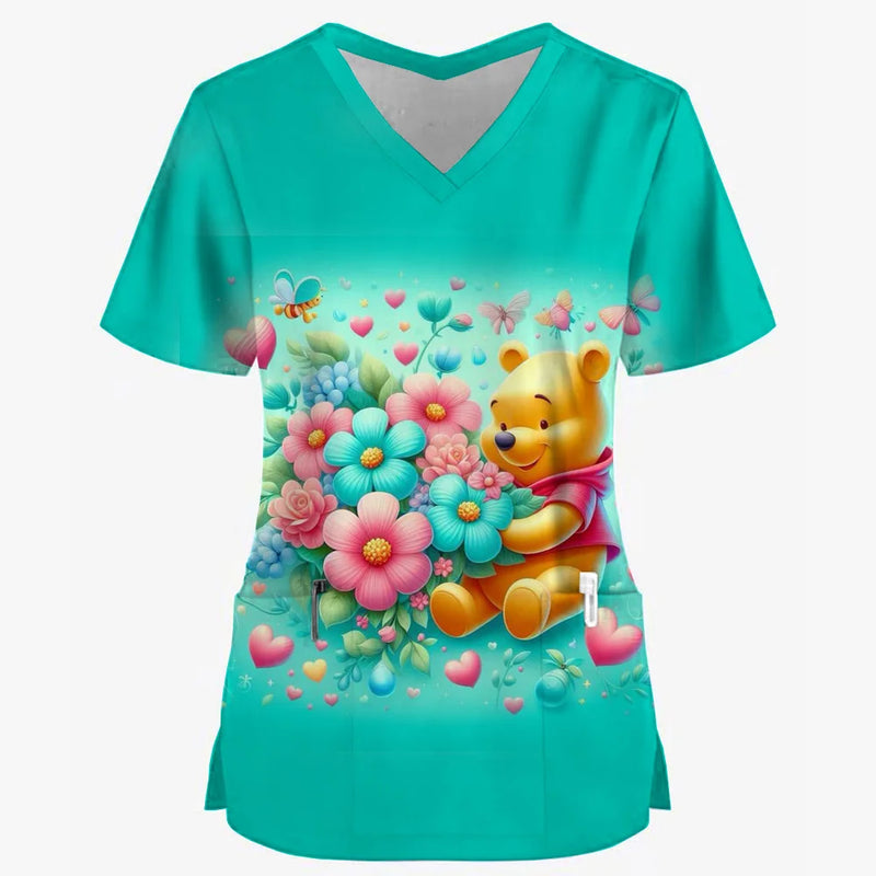 Winnie the Pooh 3D Scrub Tops