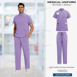 Men's High Quality Hospital Nurse Scrubs Sets - Slim Fit Medical Scrubs