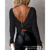 Long Sleeve Loose Twisted Knit Sweater