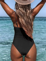 One-piece dress swimsuit - Pure color swimsuit