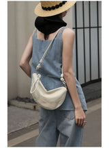 Crossbody Soft Leather Crescent Underarm Bag