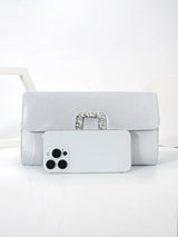 Rhinestone Square Buckle Dinner Bag