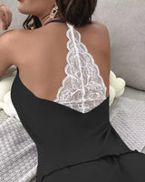 Crochet Lace Sleeveless Pajamas