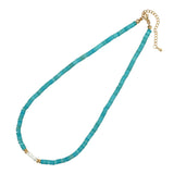 Simple Turquoise Friendship Gold Plated Necklace