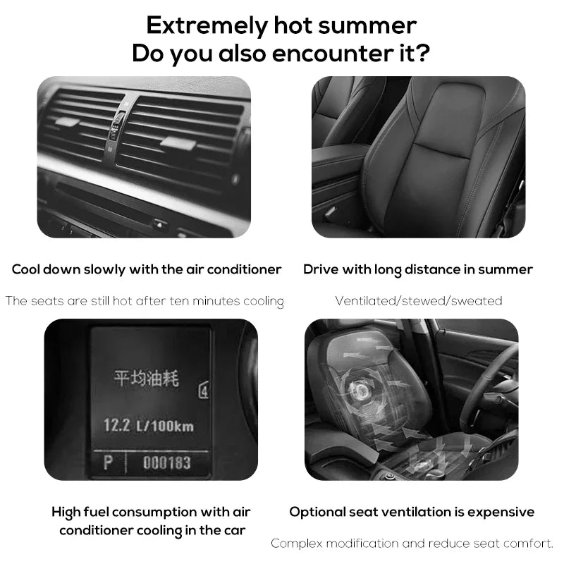 Car Headrest Fan – Portable USB Cooling Fan for Car Seats