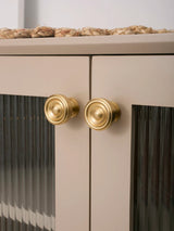 Vertical Solid Brass Gold Drawer Knobs T-Bar Handle