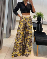 Women's Elegant Fashion Printed Wide Leg Pants