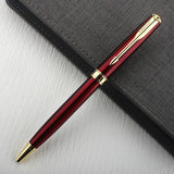 Luxury Metal Ballpoint Pen - Stainless Steel with Golden Trim