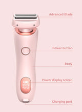 2 In 1 Electric Shaver for Women – Rechargeable, Waterproof Painless Hair Removal Trimmer