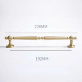 Vertical Solid Brass Gold Drawer Knobs T-Bar Handle