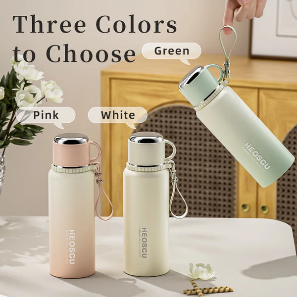 Stainless Steel Thermal Bottle with Tea Filter - Temperature Display