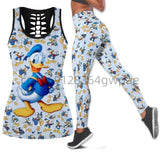 Disney Donald Duck Cutout Tank Top Leggings Yoga Set