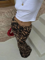 Fashion Leopard Print Long Skirt