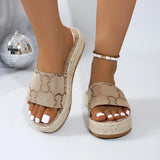 Plum Embroidery Sponge Bottom Casual Fashion Women's Slides