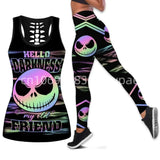 Disney Jack Skellington Cutout Tank Top + Leggings Yoga Set