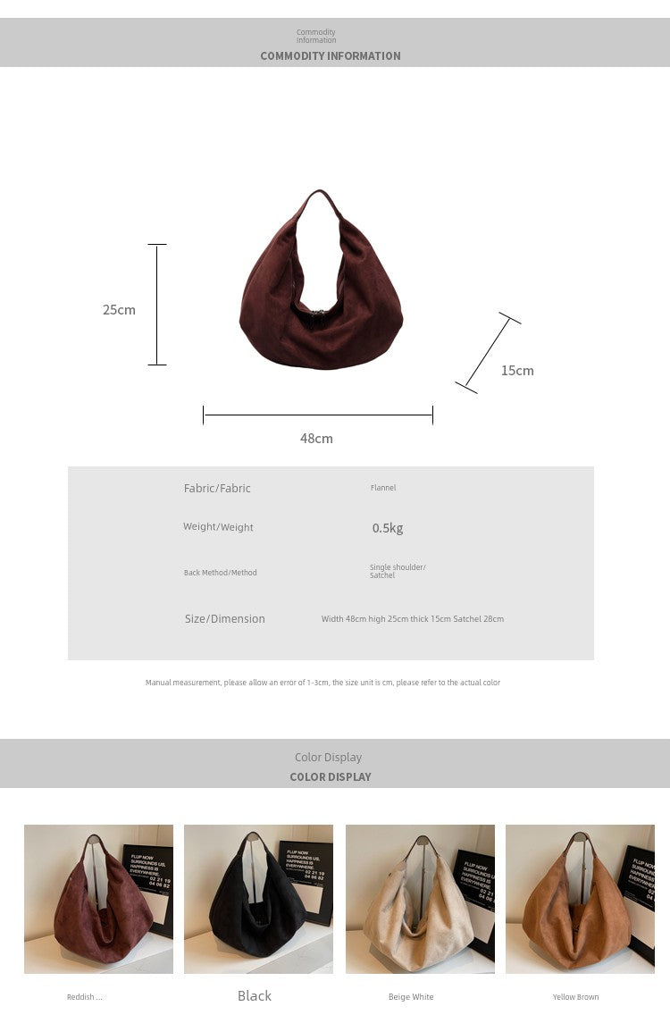 One Shoulder Minimalist Style Soft Leather Tote