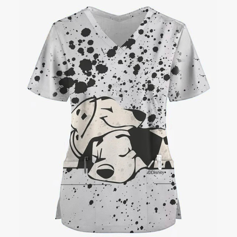 101 Dalmatian Printed Scrub Tops