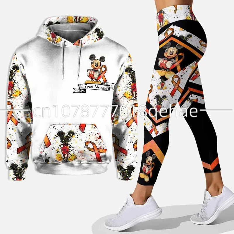 Mickey Minnie Hoodie Women's Hoodie Yoga Pants Set