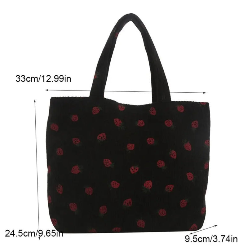 Large Capacity Strawberry Tote Bag