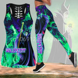 Evil Villains Cutout Tank Top + Leggings Yoga Set