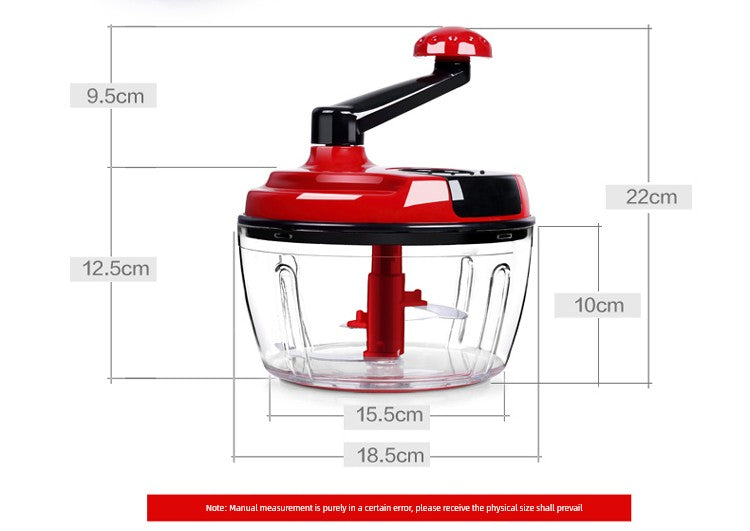 Manual Multifunctional Vegetable-Cutting Machine – Mincer, Shredder, Crusher, and Puree Maker