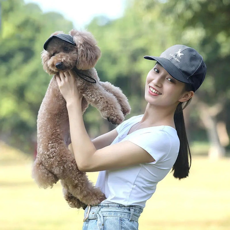 Pet Baseball Hat: Adjustable Cat and Dog Sun Visor Hat with Ear Holes