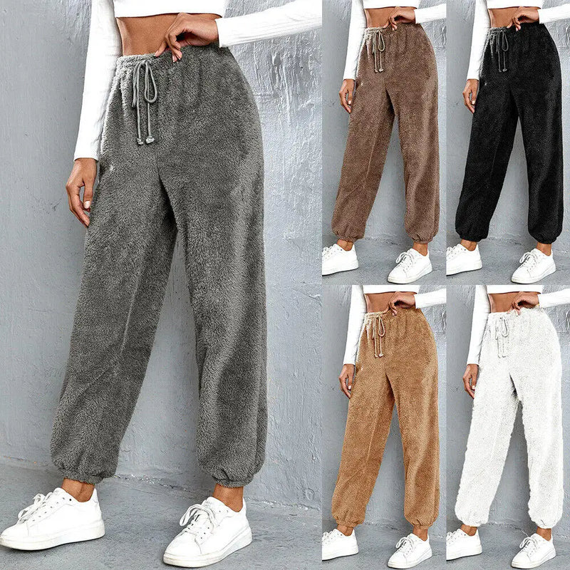 Teddy Bear Fleece Fur Joggers