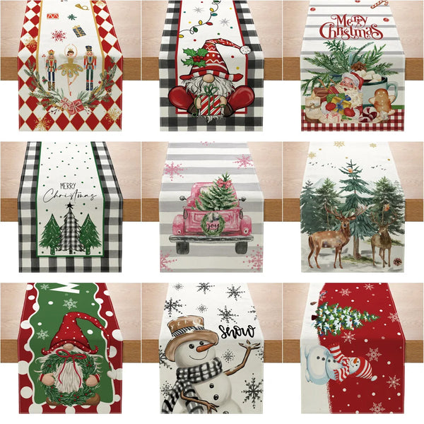 Linen Christmas Table Runner