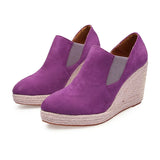 Wedge Platform Slippers - High Soft Pointed