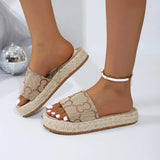 Plum Embroidery Sponge Bottom Casual Fashion Women's Slides