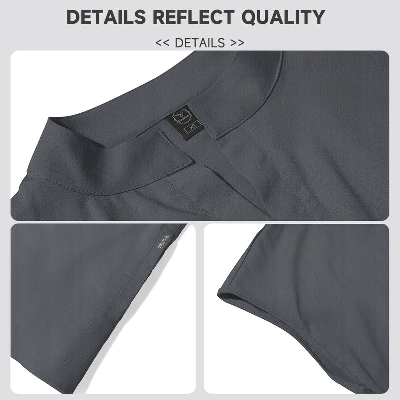 Fashion Stand Collar Scrub Tops for Women - Medical Uniforms