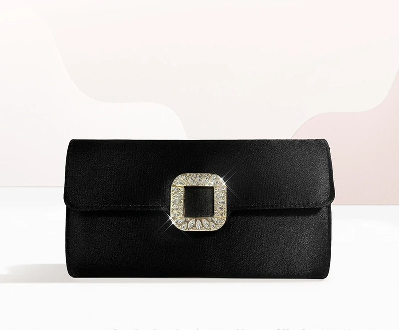 Rhinestone Square Buckle Dinner Bag