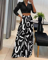 Women's Elegant Fashion Printed Wide Leg Pants