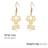 Lotus Flower Drop Earrings