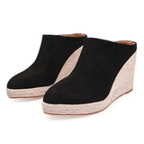 Wedge Platform Slippers - High Soft Pointed