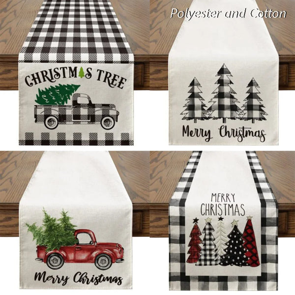 Fashion Christmas Tree Printed Table Runner